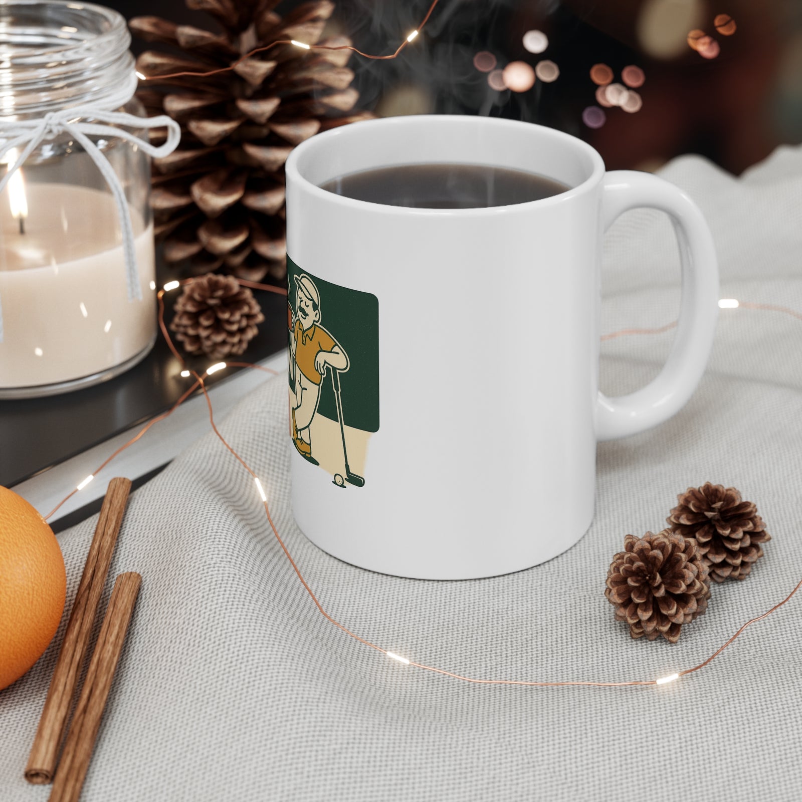 Par & Pine Dad on the Green Mug — Par & Pine original golf design, view 4