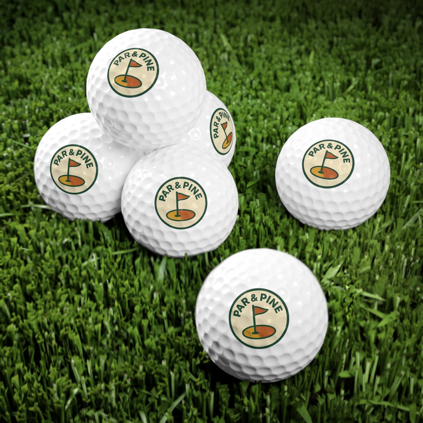 Par & Pine State of Mind Golf Balls (6 Pack) — Par & Pine original golf design, view 3