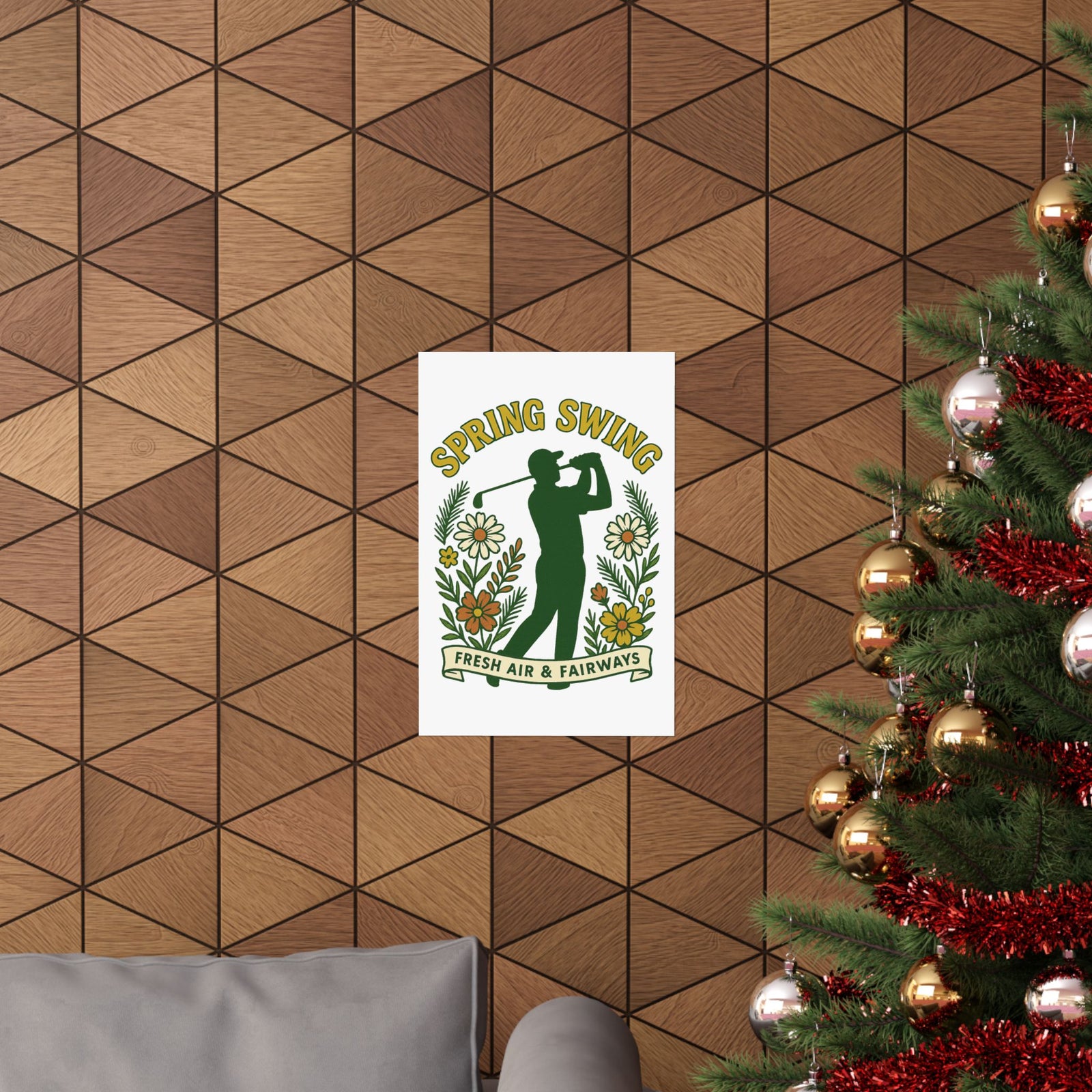 Par & Pine Spring Swing Poster — Par & Pine original golf design, view 9