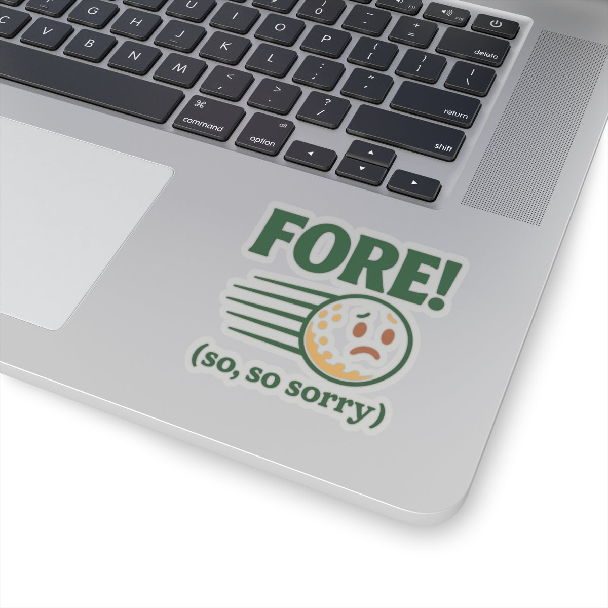 Fore! So Sorry Sticker — Par & Pine original golf design, view 13