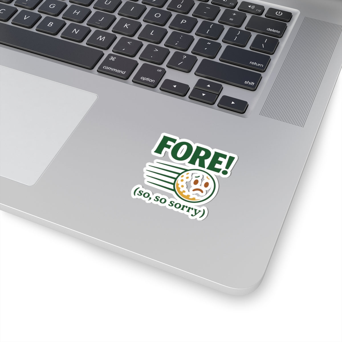 Fore! So Sorry Sticker — Par & Pine original golf design, view 11