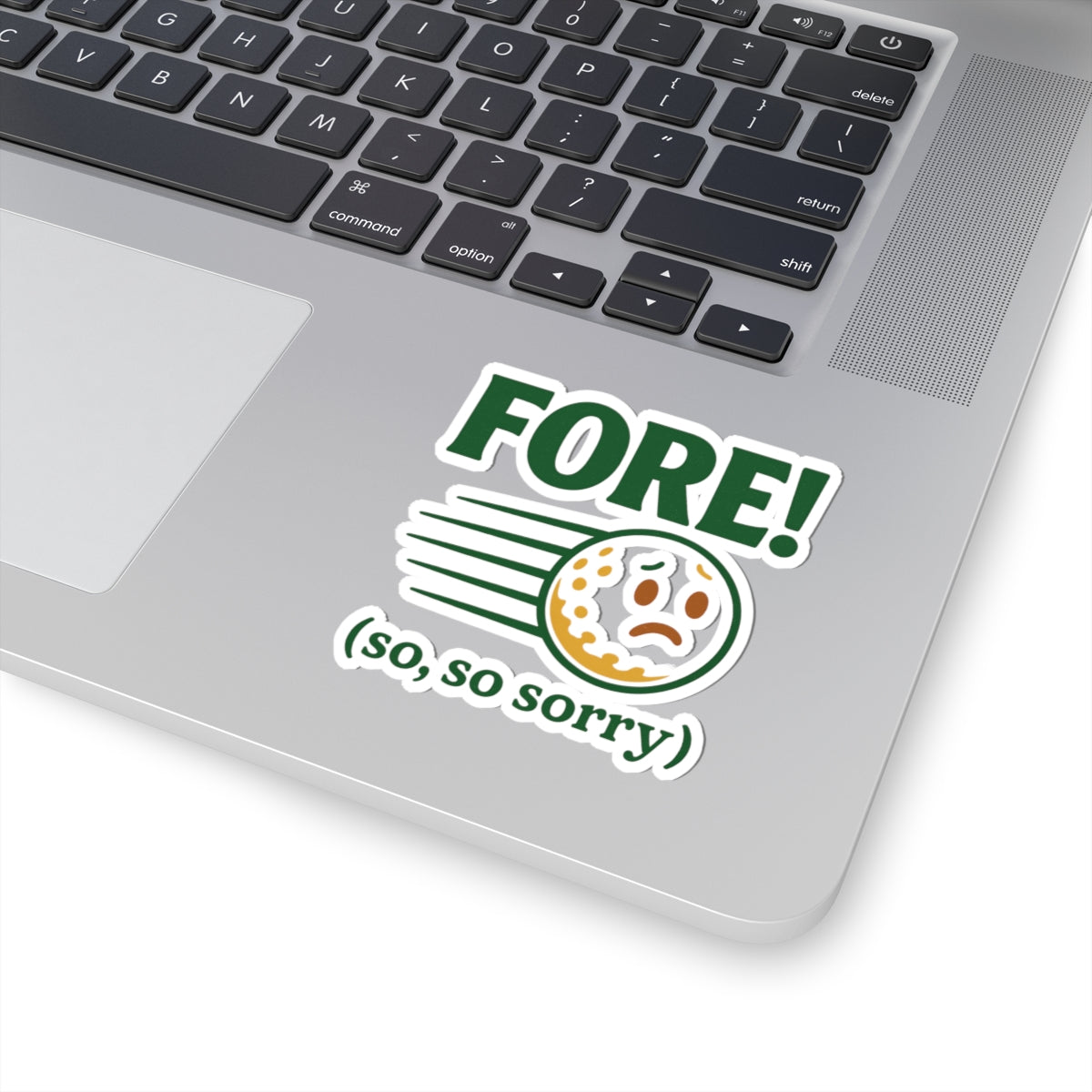 Fore! So Sorry Sticker — Par & Pine original golf design, view 15