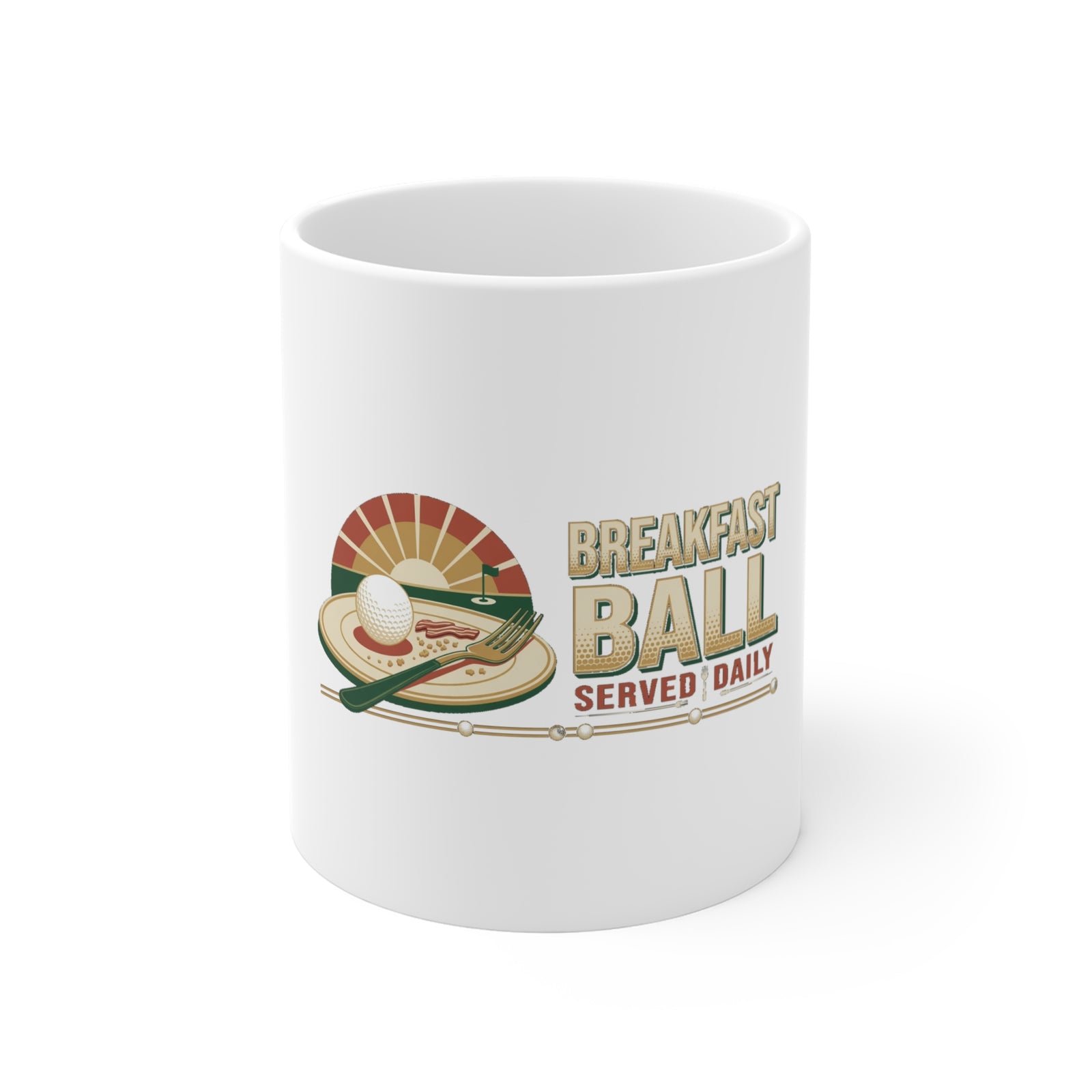 Breakfast Ball Mug — original Par & Pine golf design