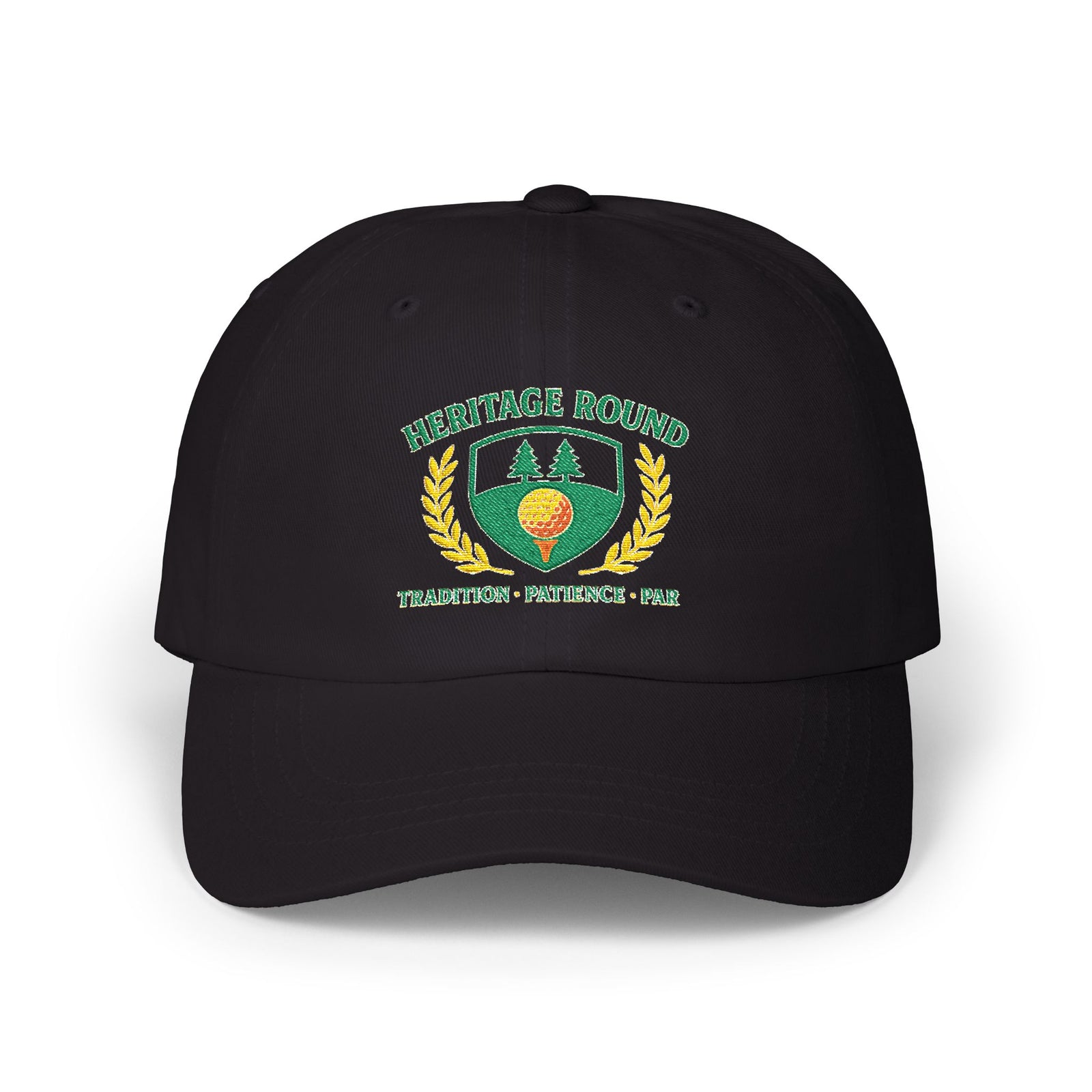 Par & Pine Heritage Round Dad Cap — Par & Pine original golf design, view 8