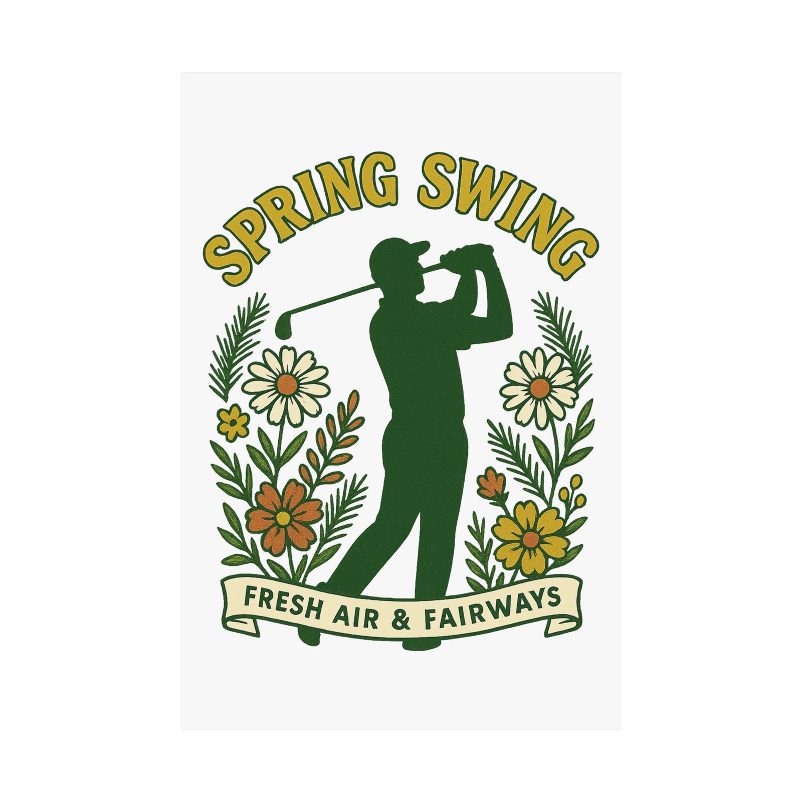 Par & Pine Spring Swing Poster — Par & Pine original golf design, view 7