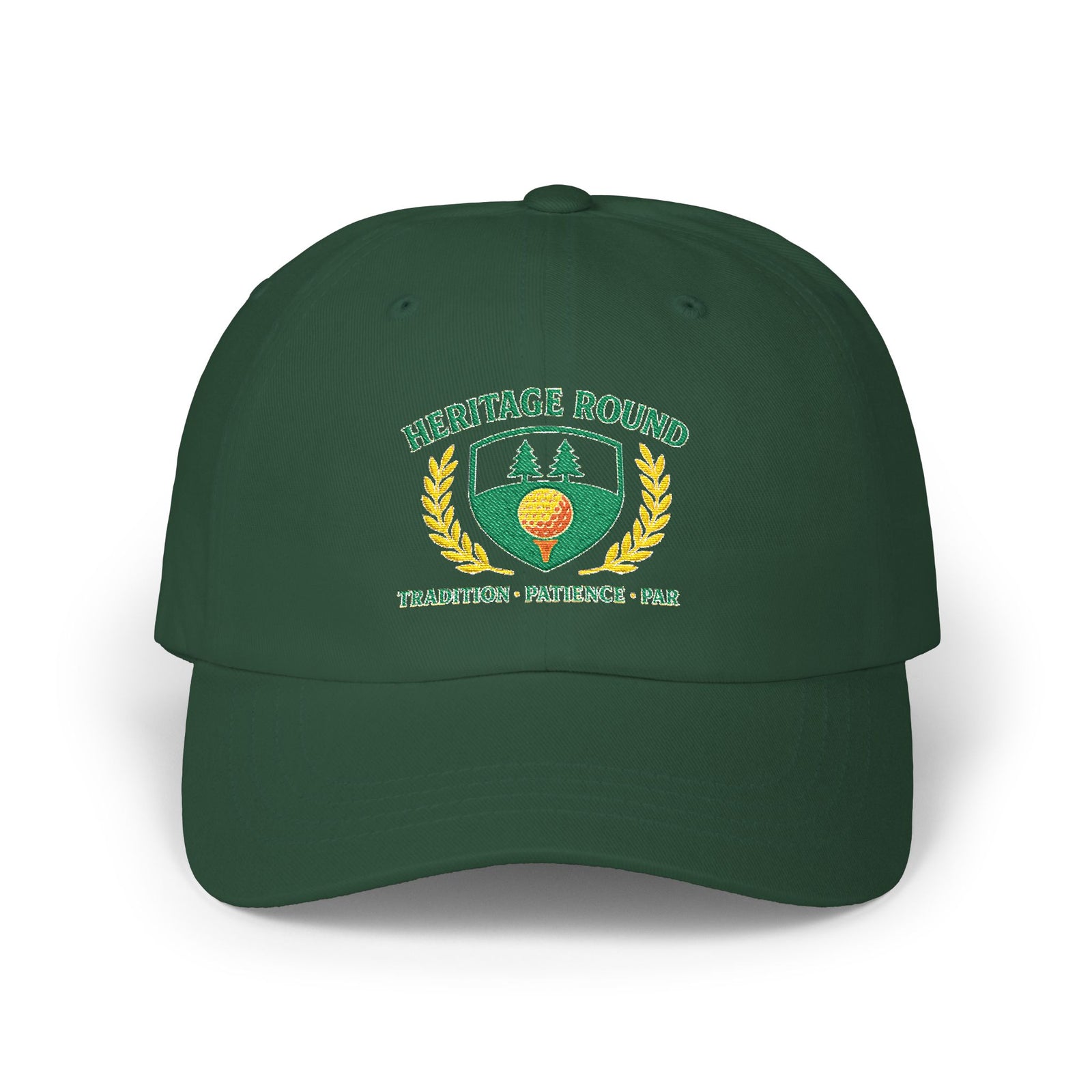 Par & Pine Heritage Round Dad Cap — Par & Pine original golf design, view 5