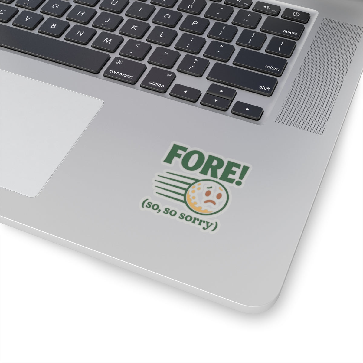 Fore! So Sorry Sticker — Par & Pine original golf design, view 9