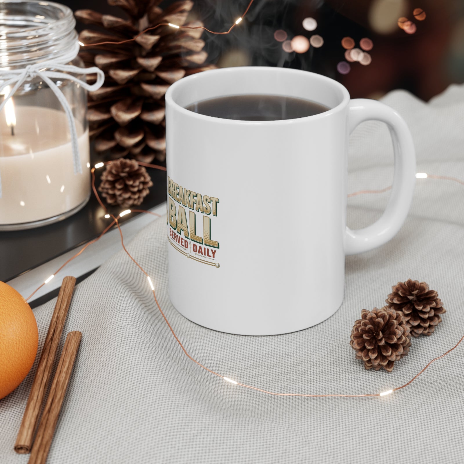 Breakfast Ball Mug — original Par & Pine golf design