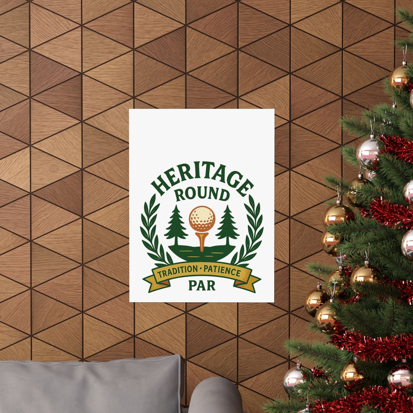 Par & Pine Heritage Round Poster — Par & Pine original golf design, view 6