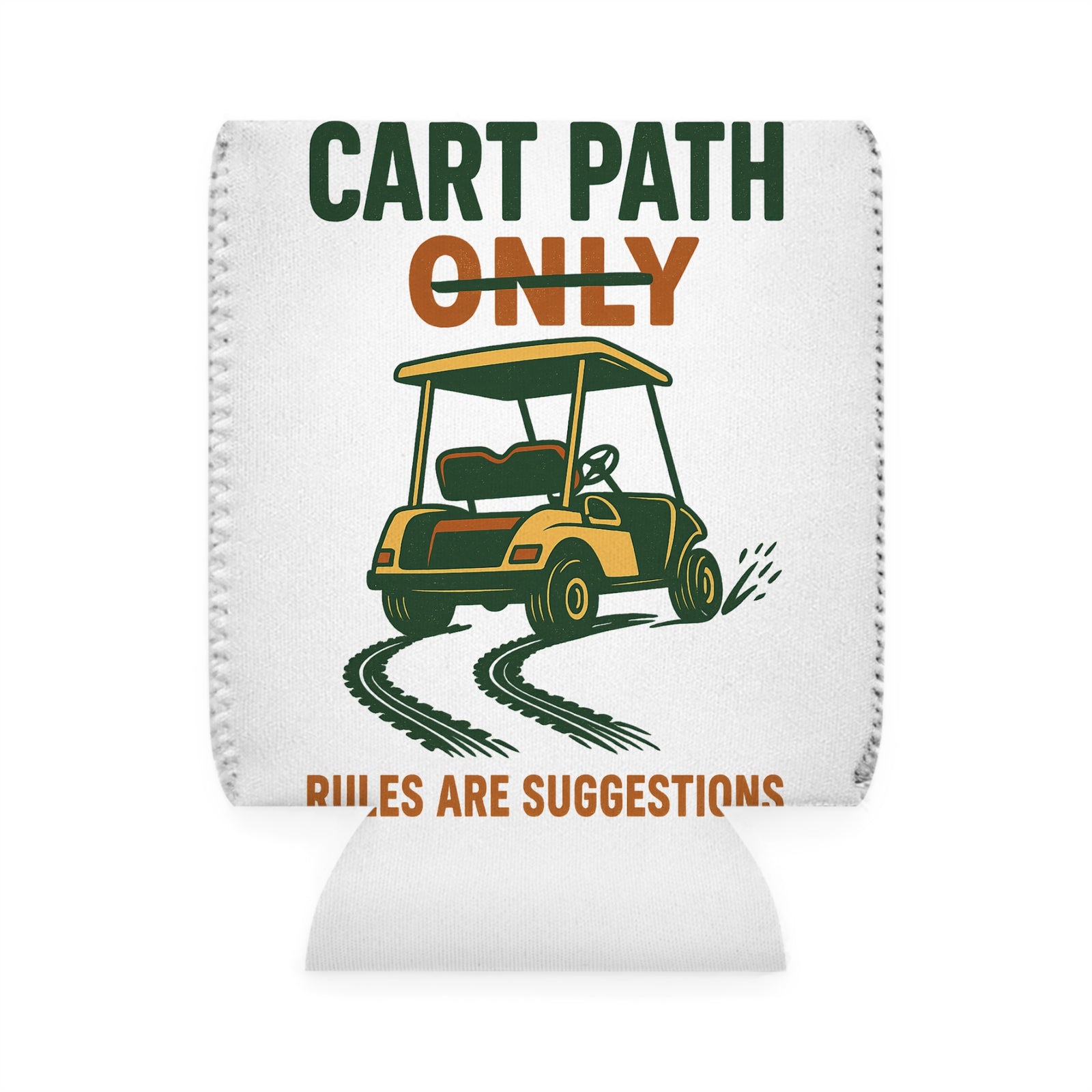 Cart Path Only Can Cooler — Par & Pine original golf design, view 5