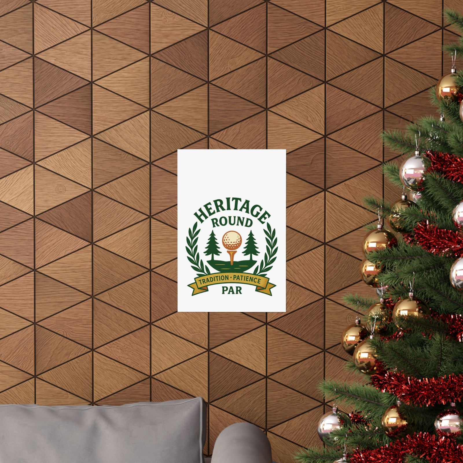 Par & Pine Heritage Round Poster — Par & Pine original golf design, view 9