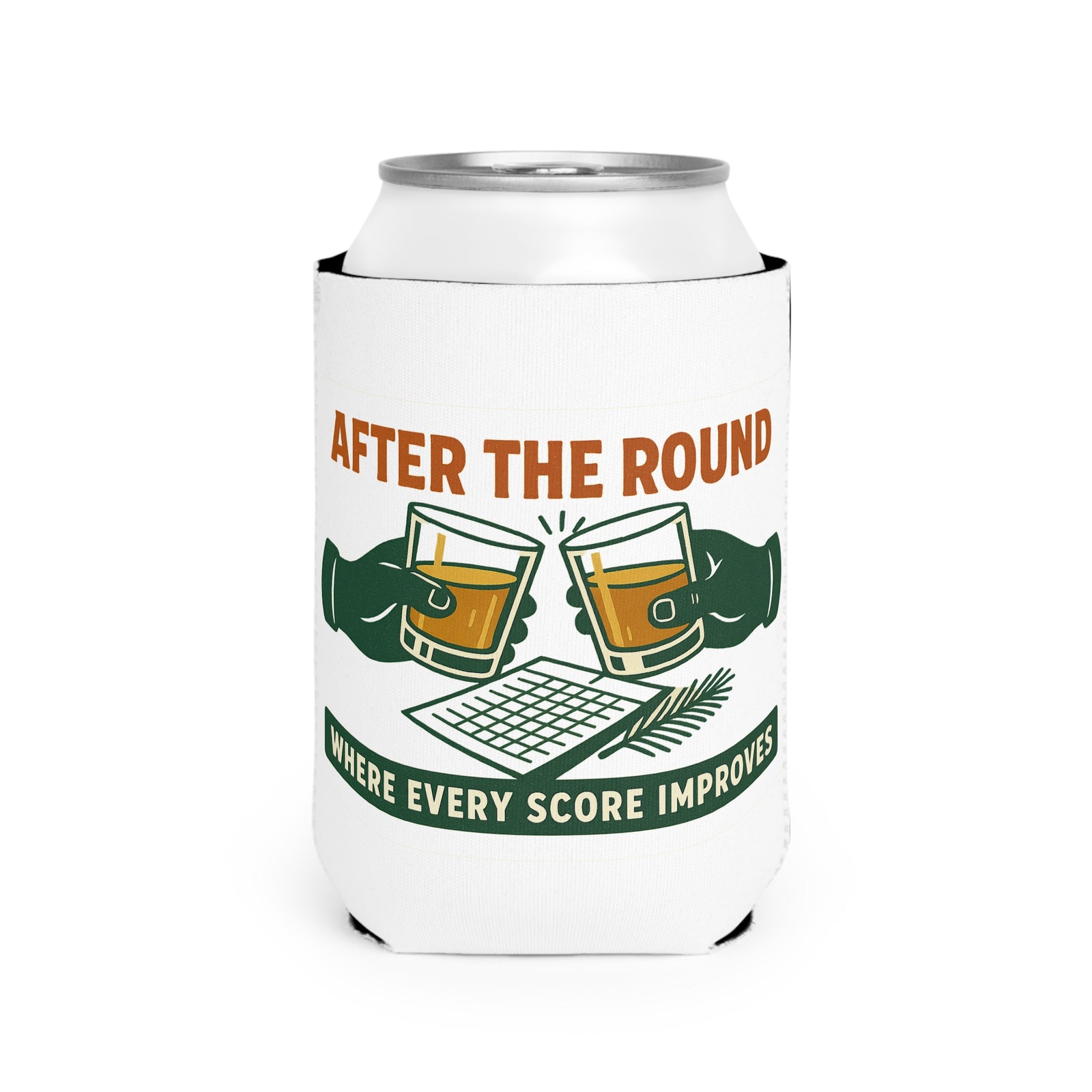 Par & Pine After the Round Can Cooler — Par & Pine original golf design, view 3