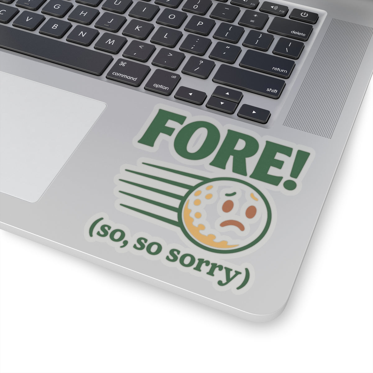 Fore! So Sorry Sticker — Par & Pine original golf design, view 17