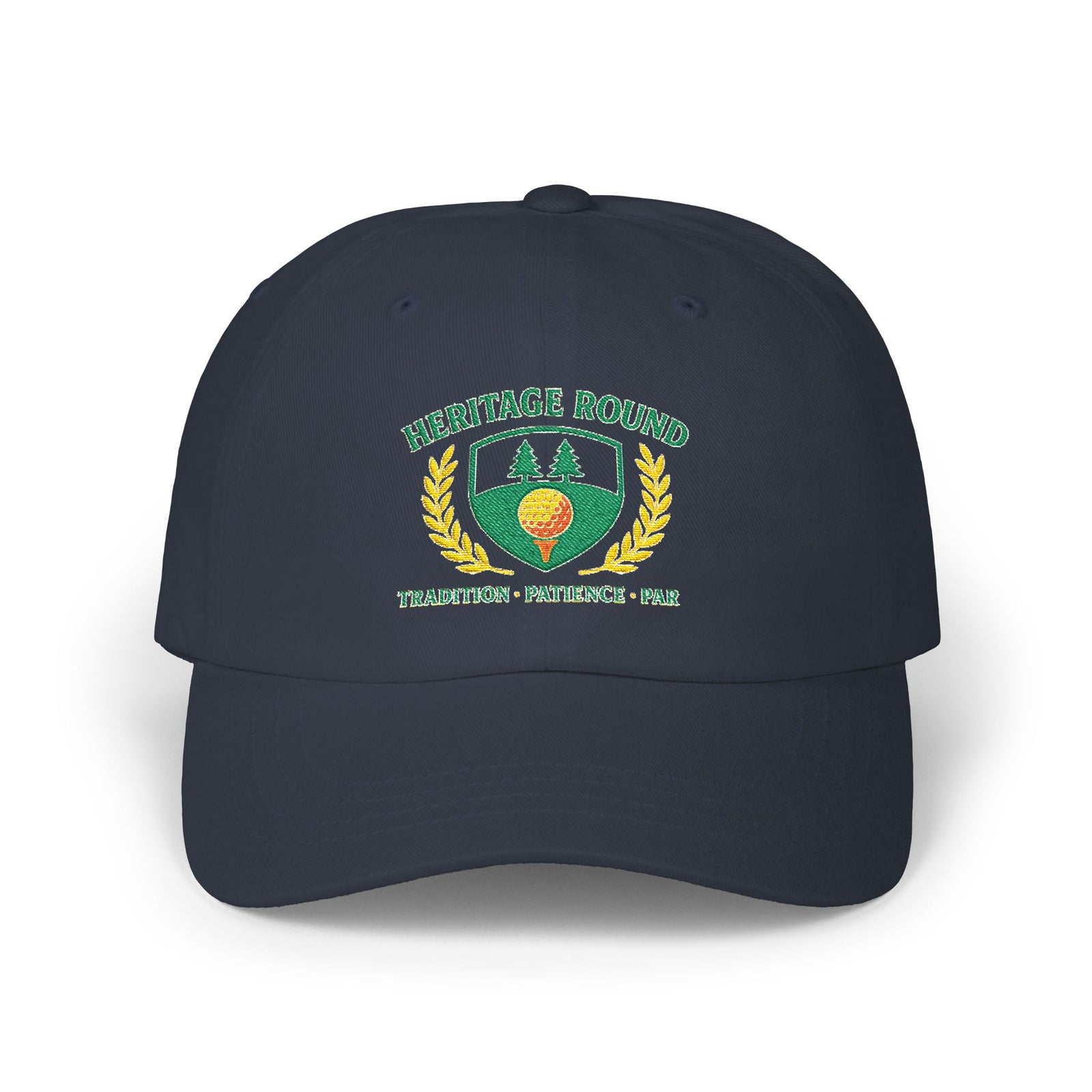 Par & Pine Heritage Round Dad Cap — Par & Pine original golf design, view 7