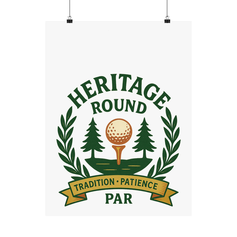 Par & Pine Heritage Round Poster — Par & Pine original golf design