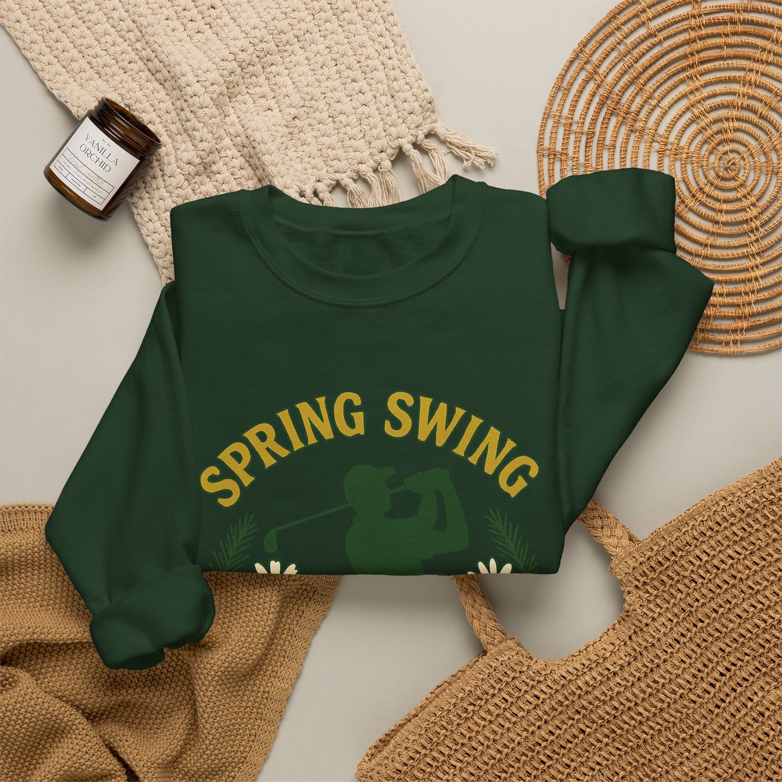 Par & Pine Spring Swing Crewneck — Par & Pine original golf design, view 17