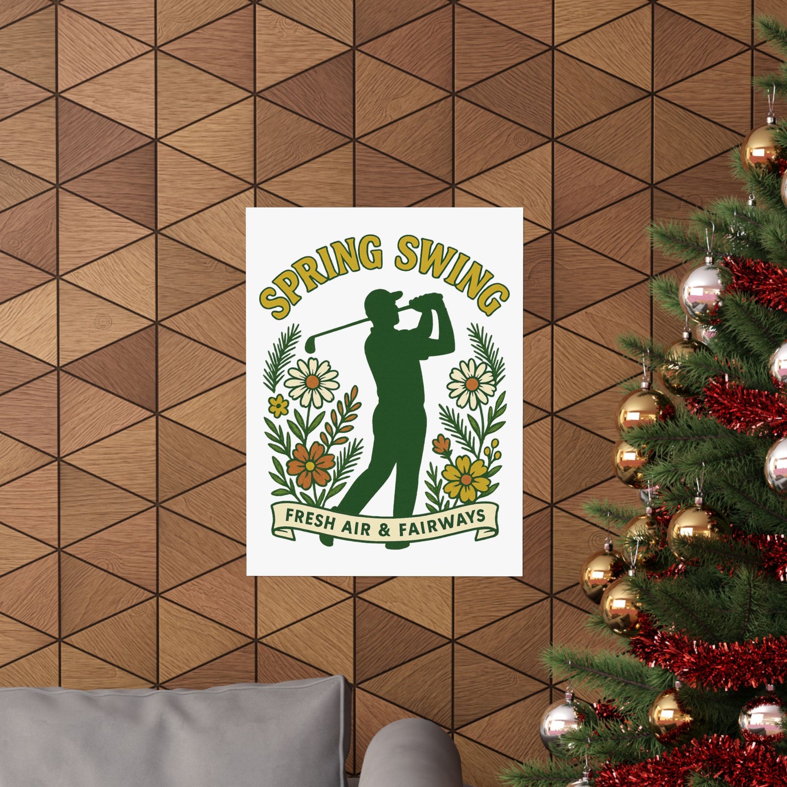 Par & Pine Spring Swing Poster — Par & Pine original golf design, view 6