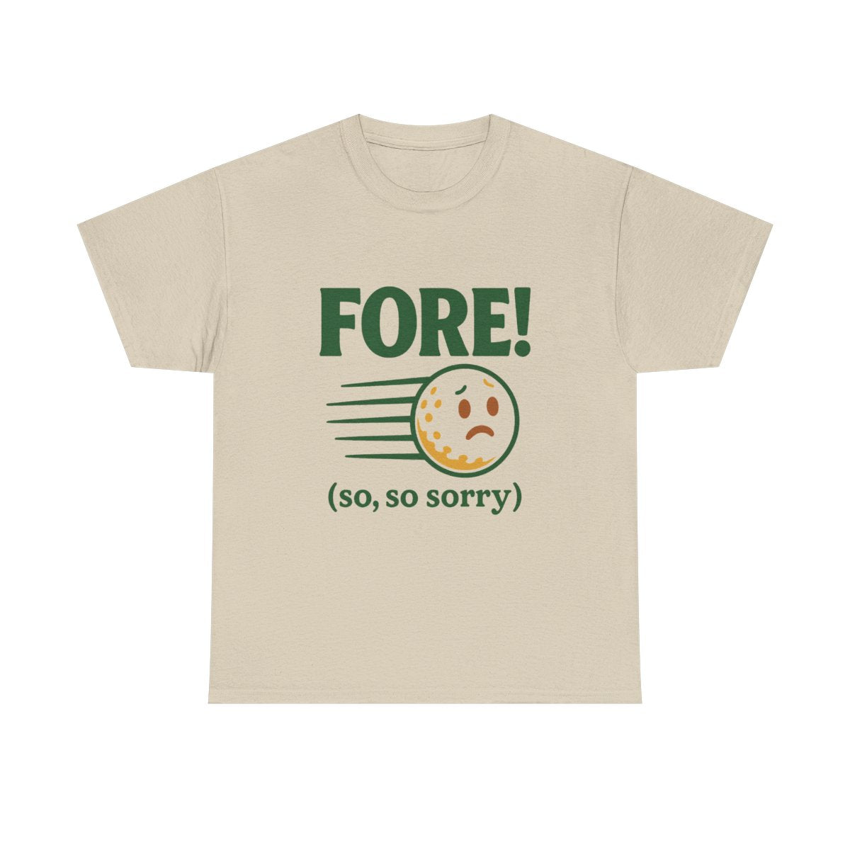 Fore! So Sorry Tee — Par & Pine original golf design, view 3